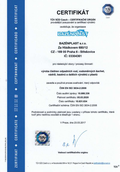 Certifikát ISO dle ČSN 3834-2
